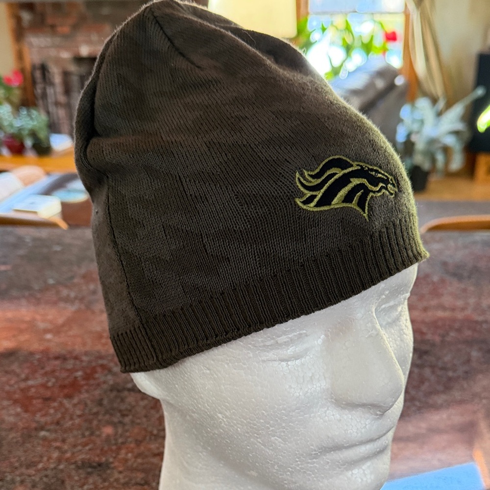 Broncos lifestyle army green beanie